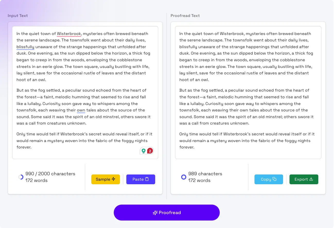 Proofreader AI Tool