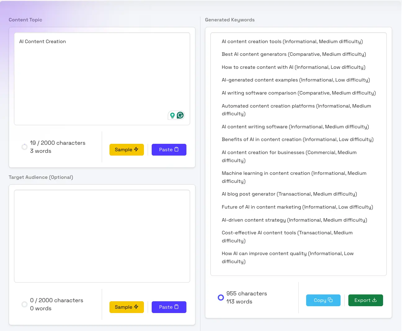 SEO Keyword Research AI Tool