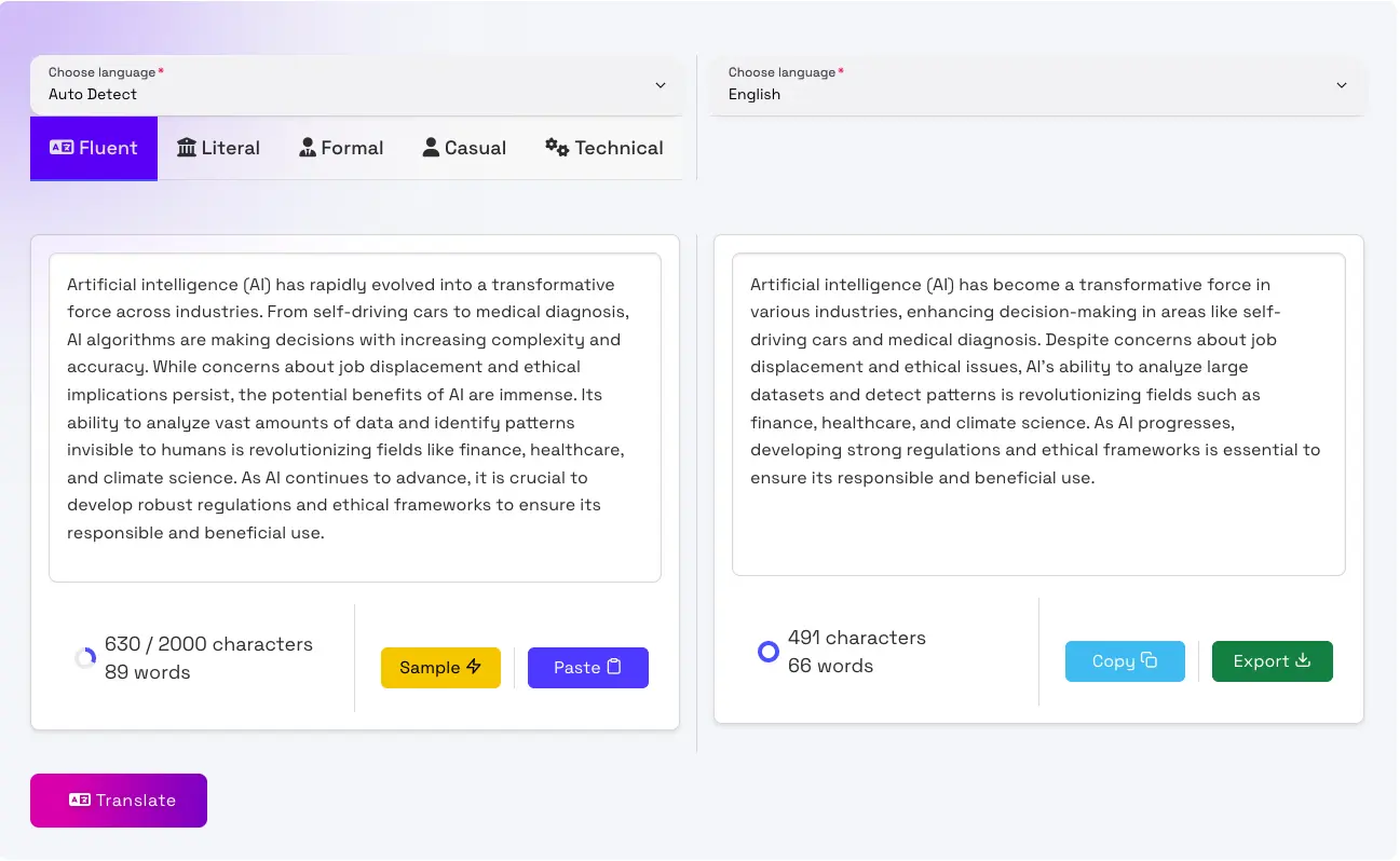 Translator AI Tool