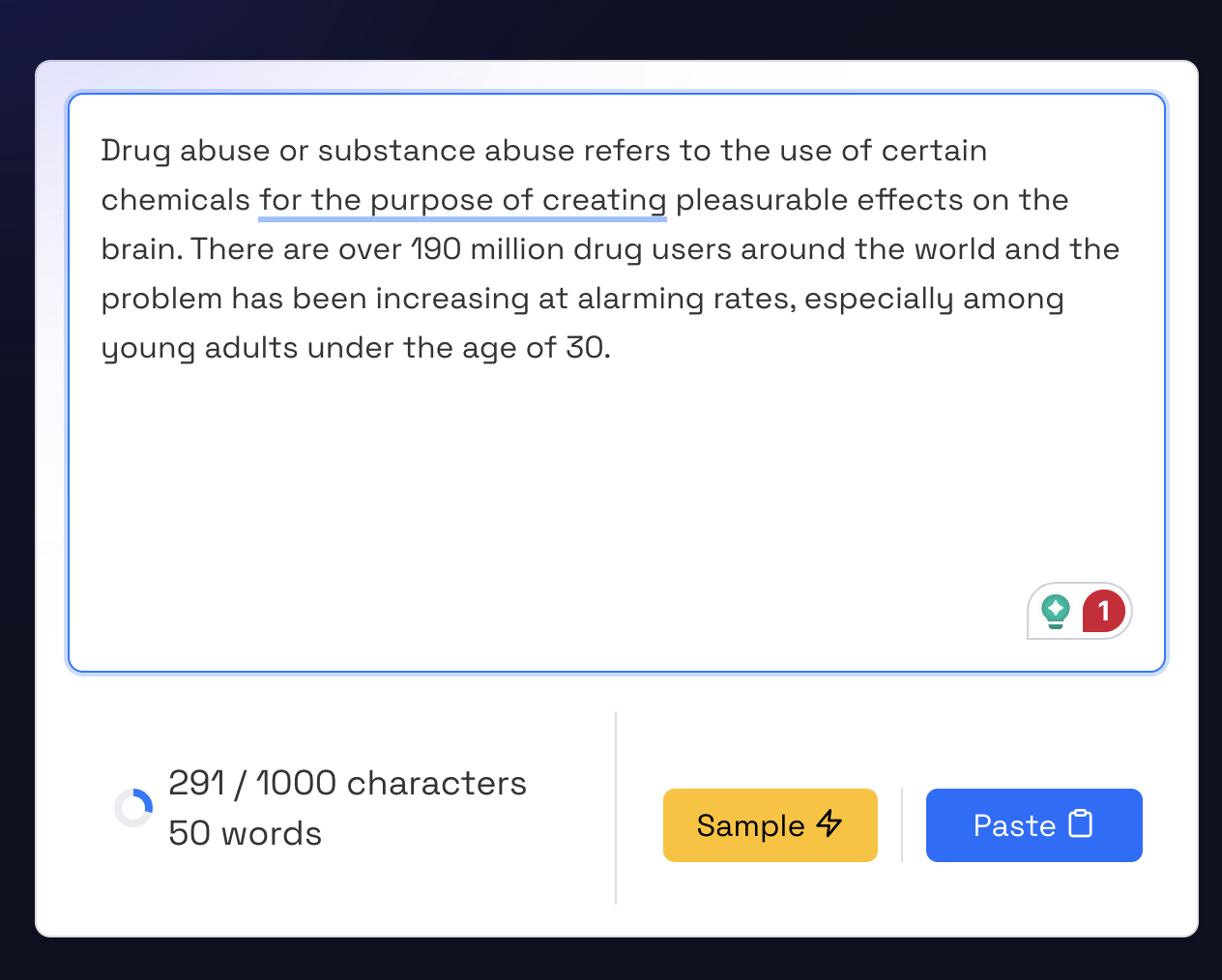 Input your text into KreateGPT's Paraphrasing AI Tool